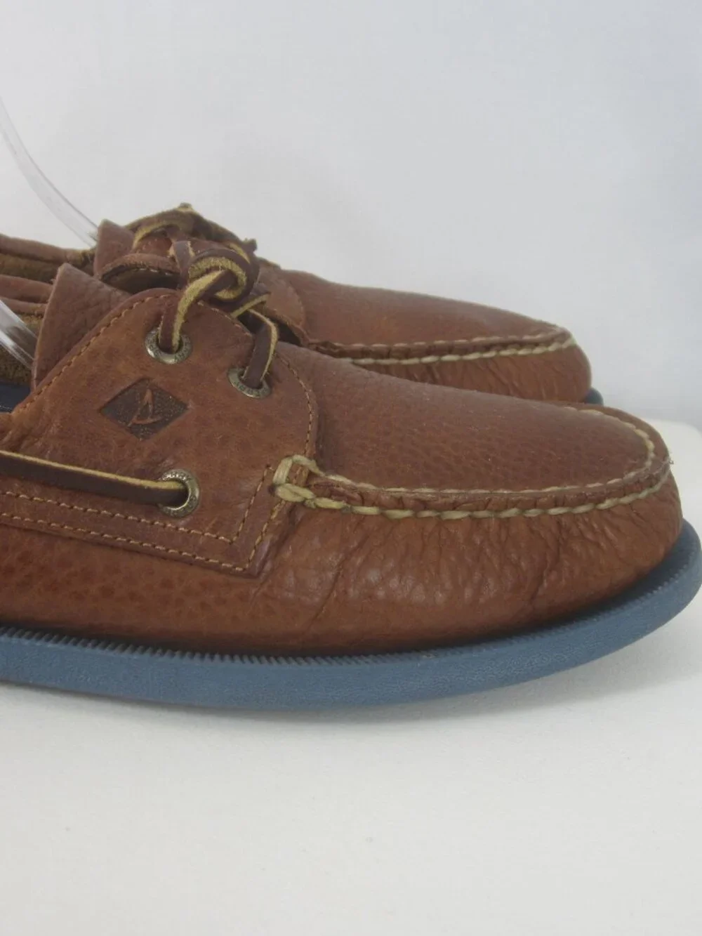 Sperry Top Sider Men 11 M Brown Boat Shoes Tan Leather 2 Eye Deck Loafers